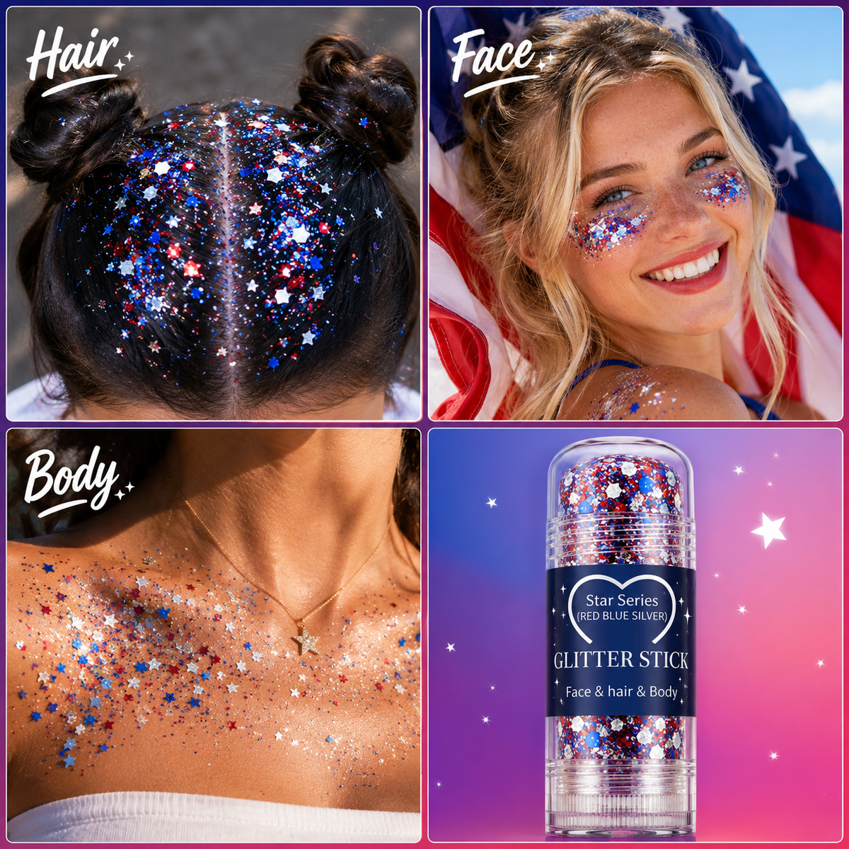 GLITTER STACK FOR  FACE-BODY & HAIR